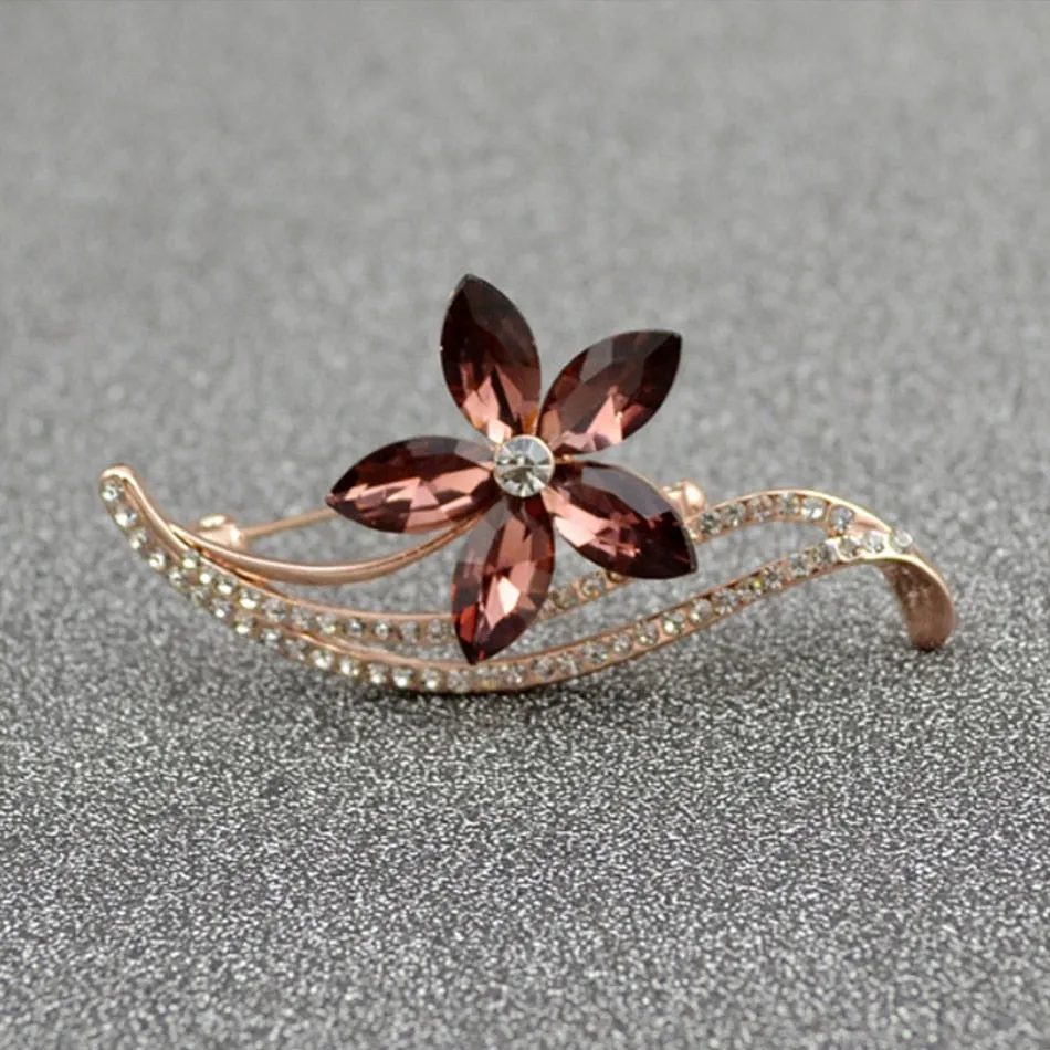 Flowers Brooches Women Fashion Jewelry Accessories Leaf Pins and Brooch