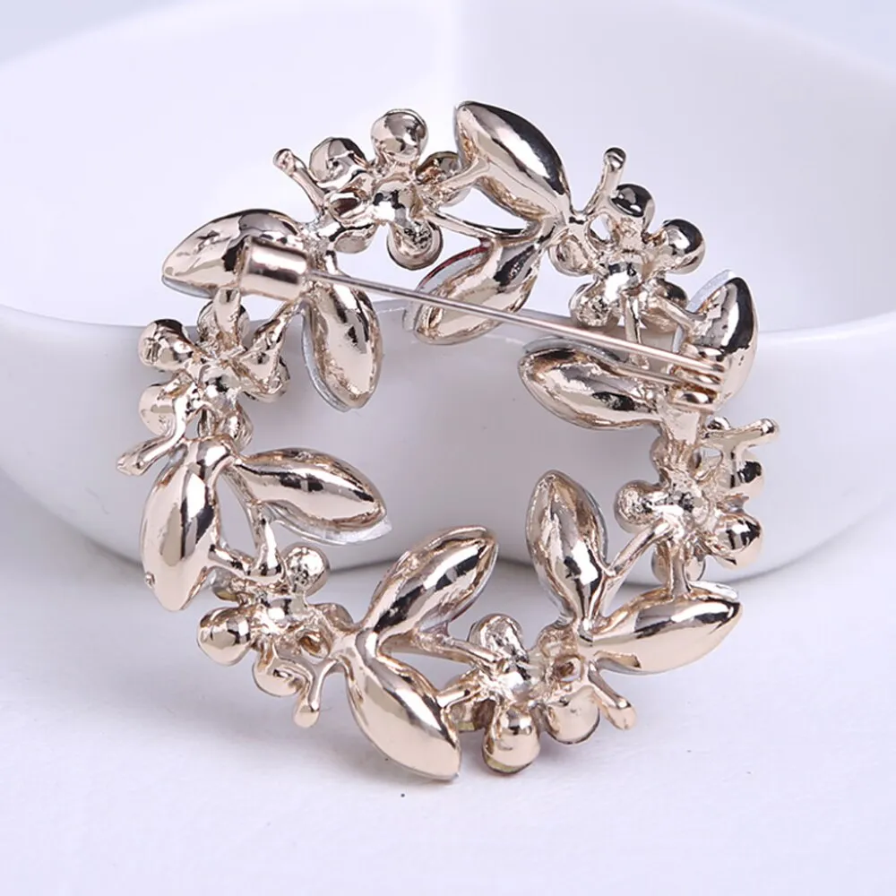 Flowers Crystal Brooches Women Fashion Clothing Pins And Brooch