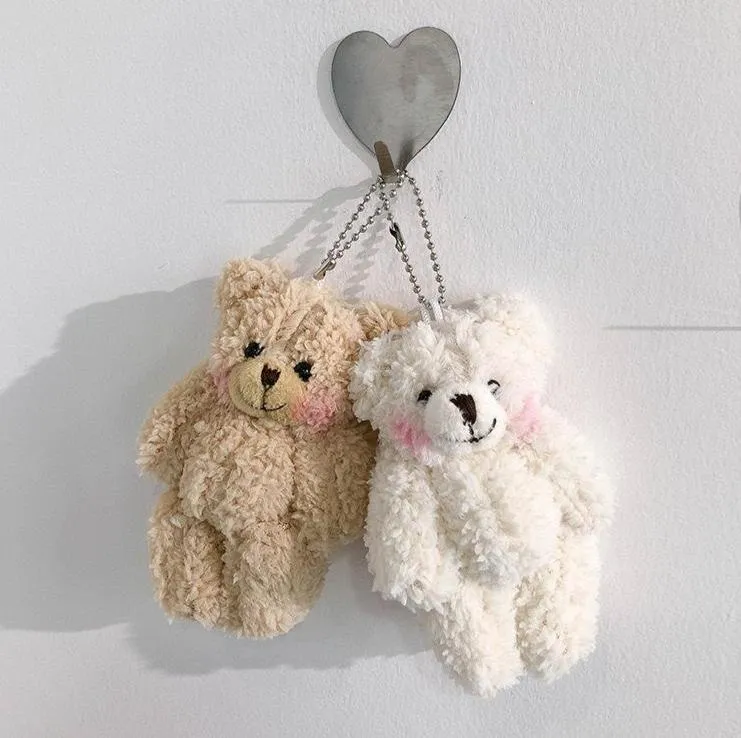 Fluffy Bear Plushie Keychain