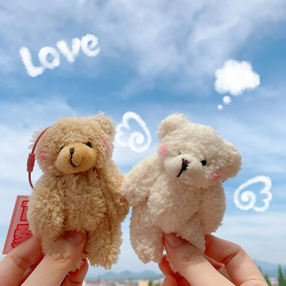 Fluffy Bear Plushie Keychain