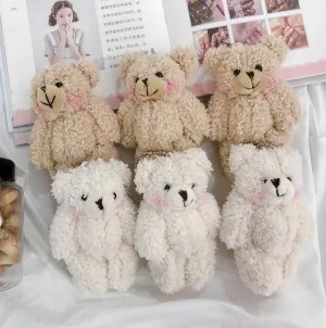 Fluffy Bear Plushie Keychain