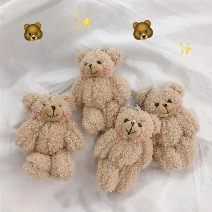 Fluffy Bear Plushie Keychain