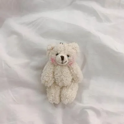 Fluffy Bear Plushie Keychain