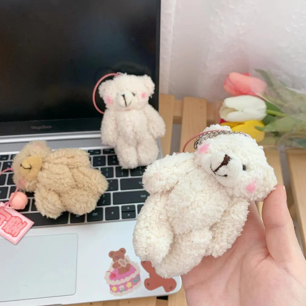 Fluffy Bear Plushie Keychain