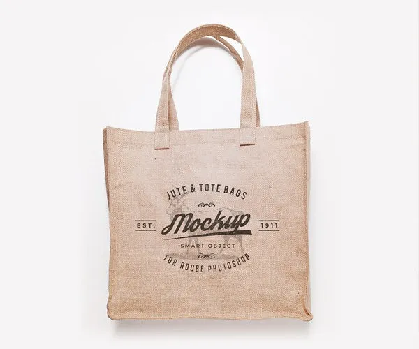 Free 3 Jute and Tote Bags (Mockup)