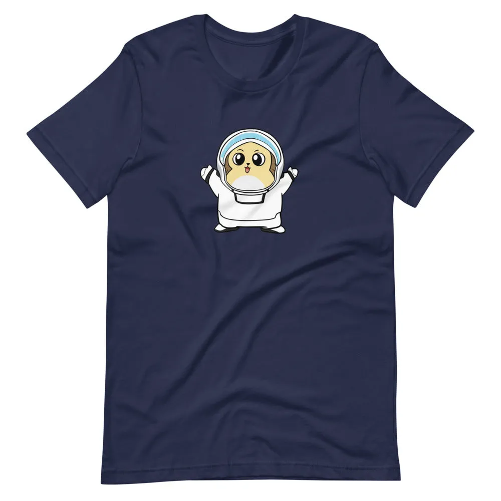 Freedom in Space Cartoon Porcupine Short Sleeve Unisex T-Shirt