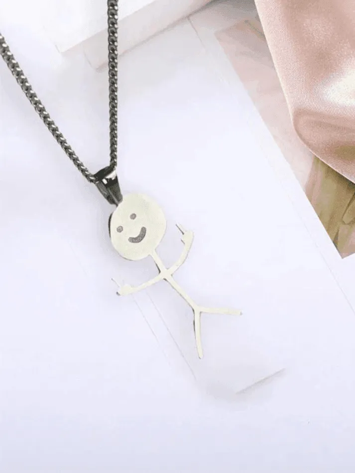 Funny Doodle Pendant Necklace