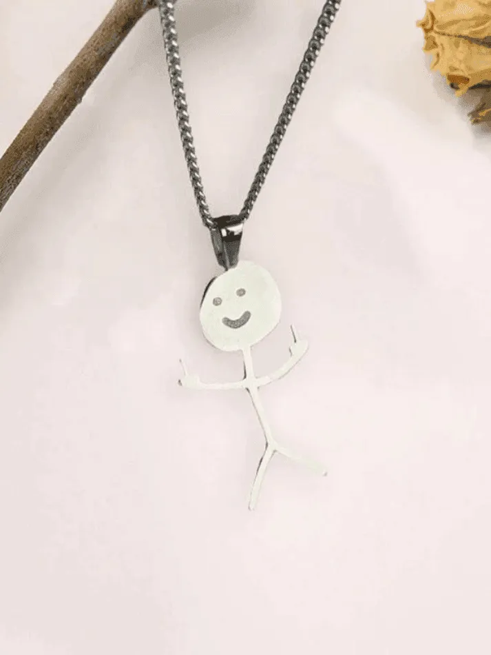 Funny Doodle Pendant Necklace