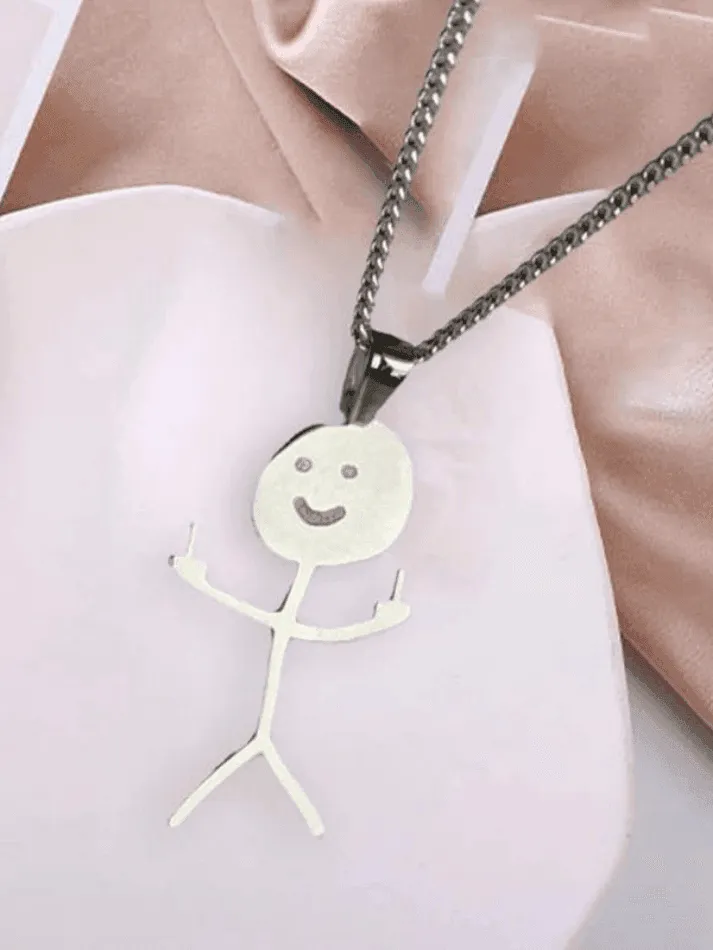 Funny Doodle Pendant Necklace