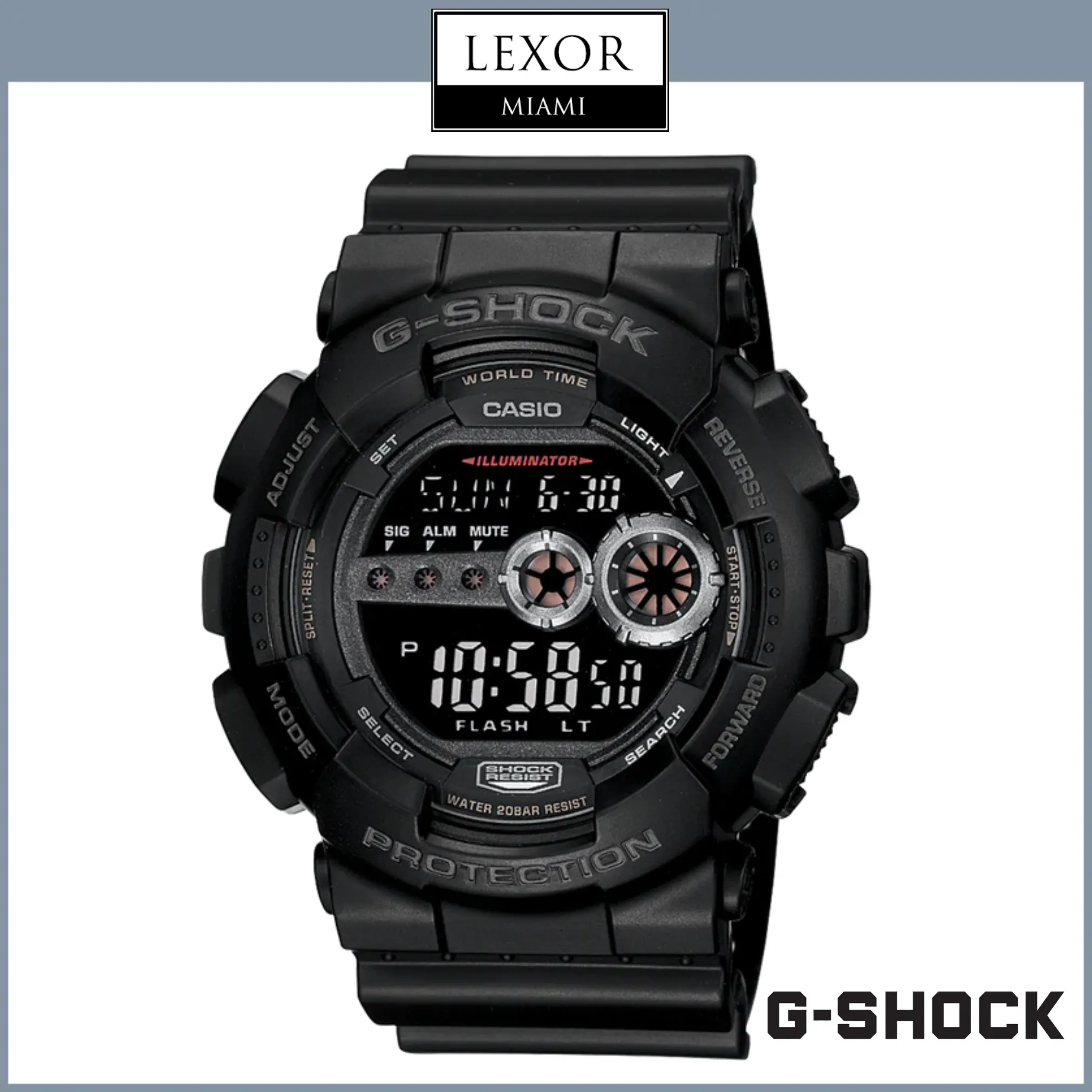 G-Shock GD100-1B Analog Digital Black Resin Strap Men Watches