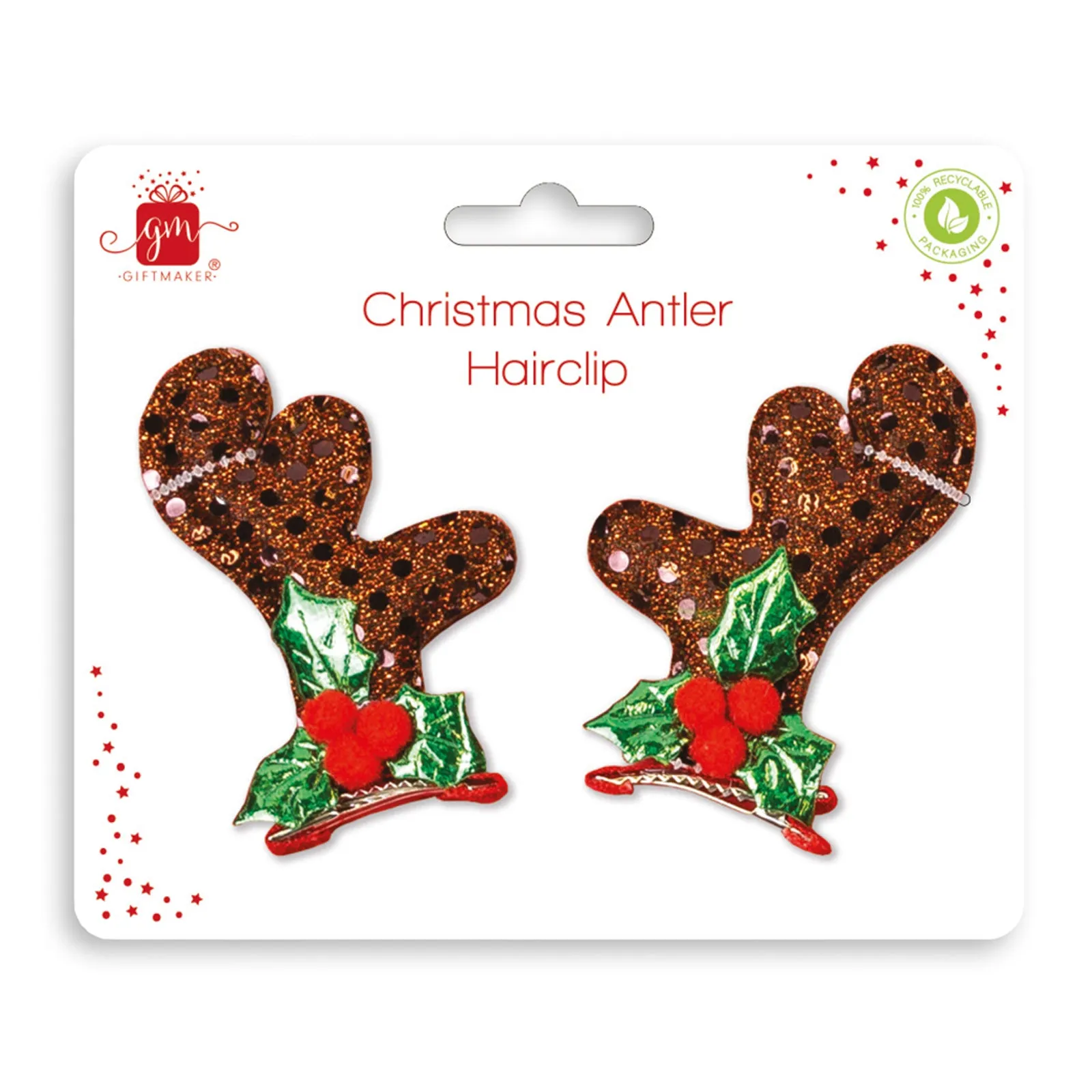 Giftmaker Christmas Antler Hairclips