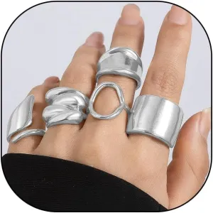 GIGB PBDK Gold Stackable Knuckle Ring Set for Women Dainty Silver Adjustable Dome Rings Vintage Joint Finger Thumb Rings Jewelry Accessories
