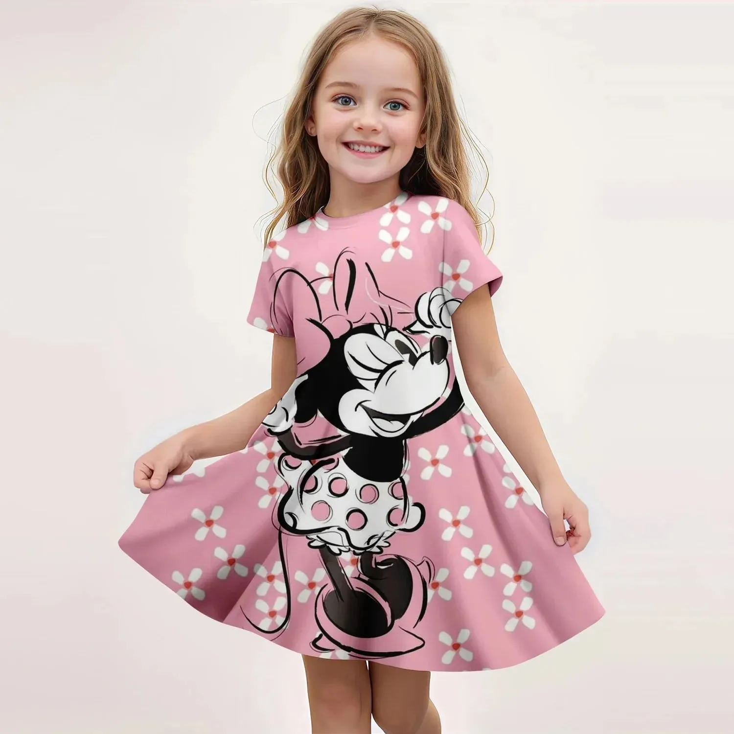 Girl 3D Print Disney Mickey Mouse Dress