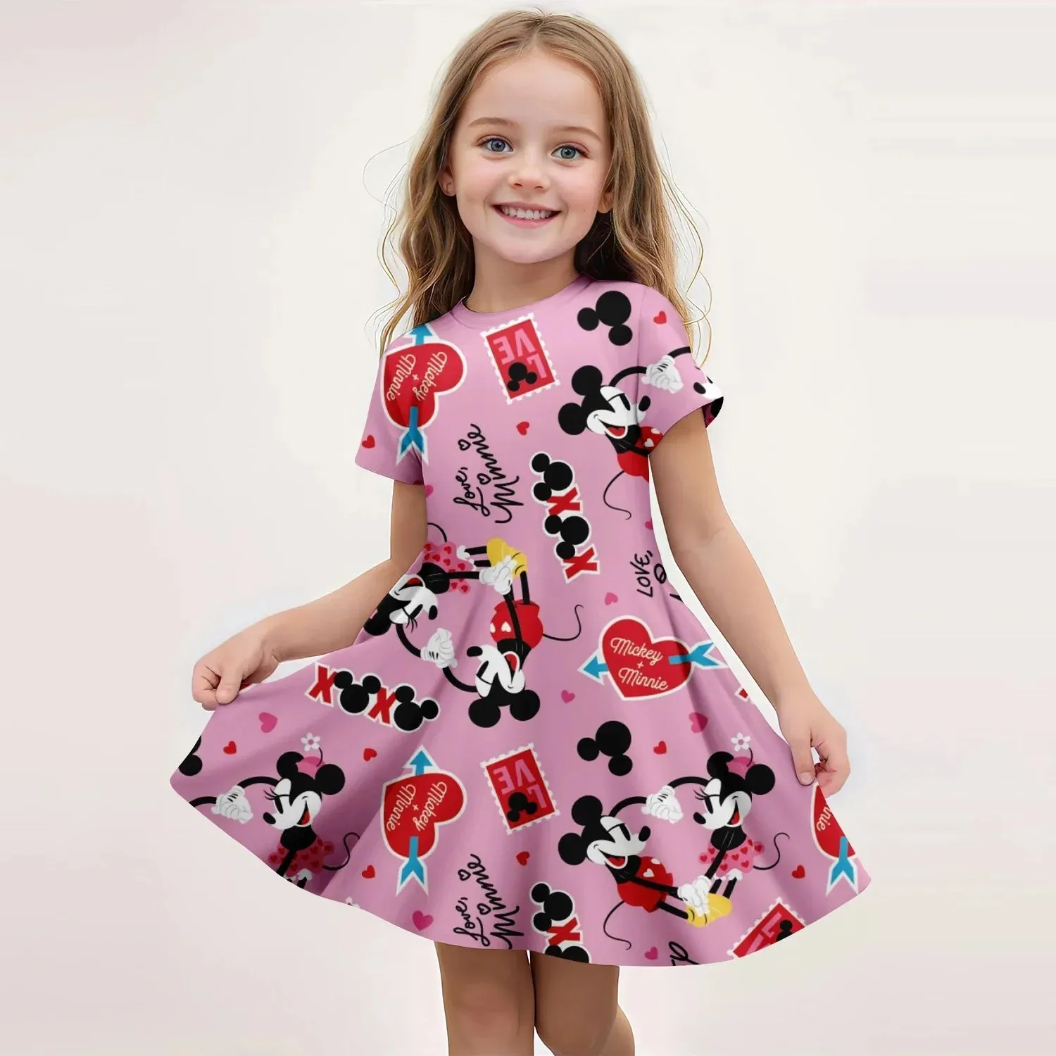 Girl 3D Print Disney Mickey Mouse Dress