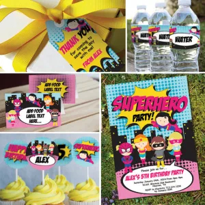 Girl Superhero Party Decorations | Superhero Printables