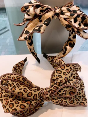 Girls Animal Printed Bow Headband