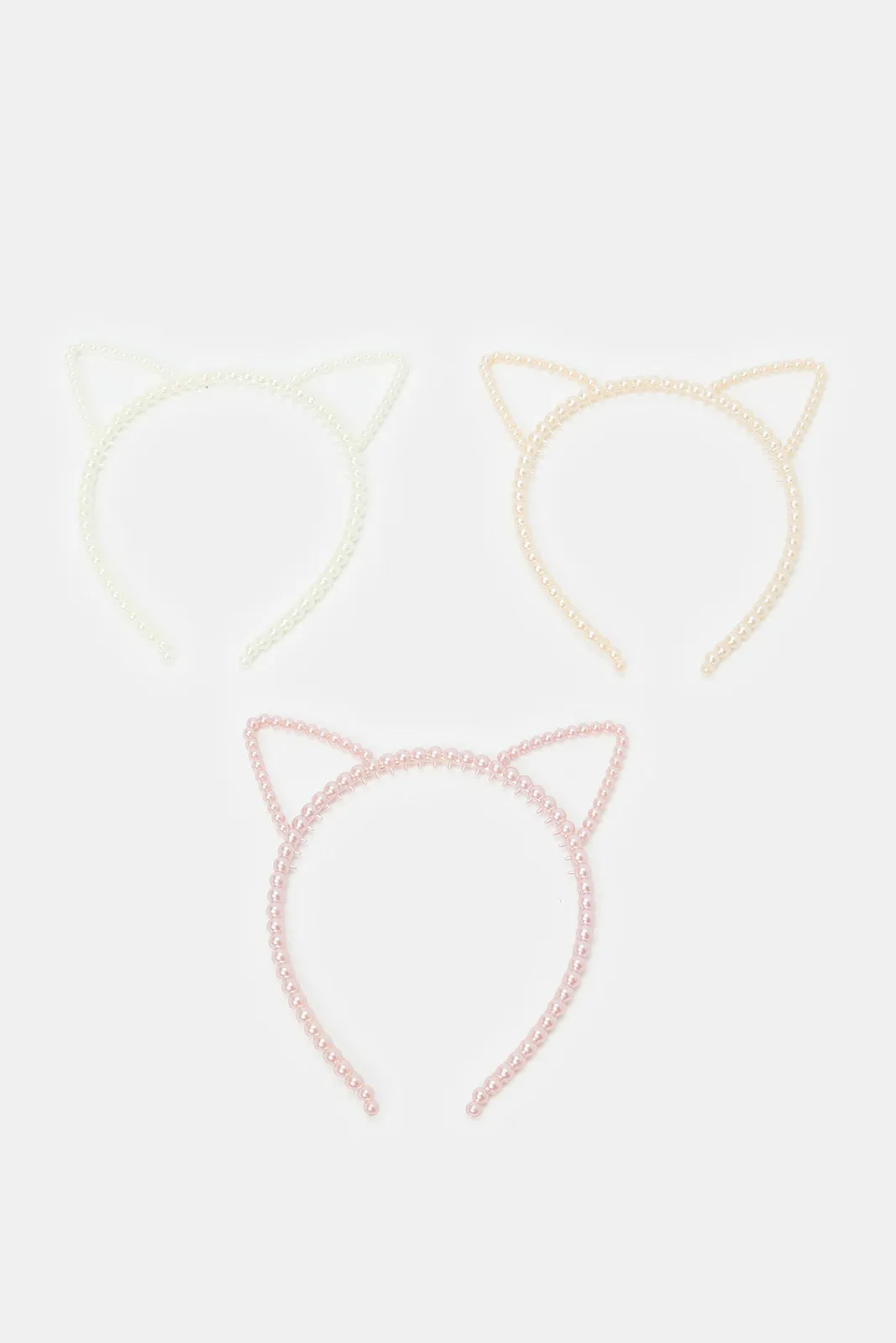 Girls Assorted Cat Ears Headband (Pack of 3)