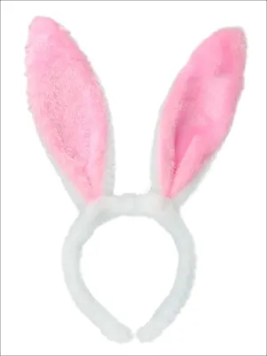 Girls Fur Bunny Ears Headband