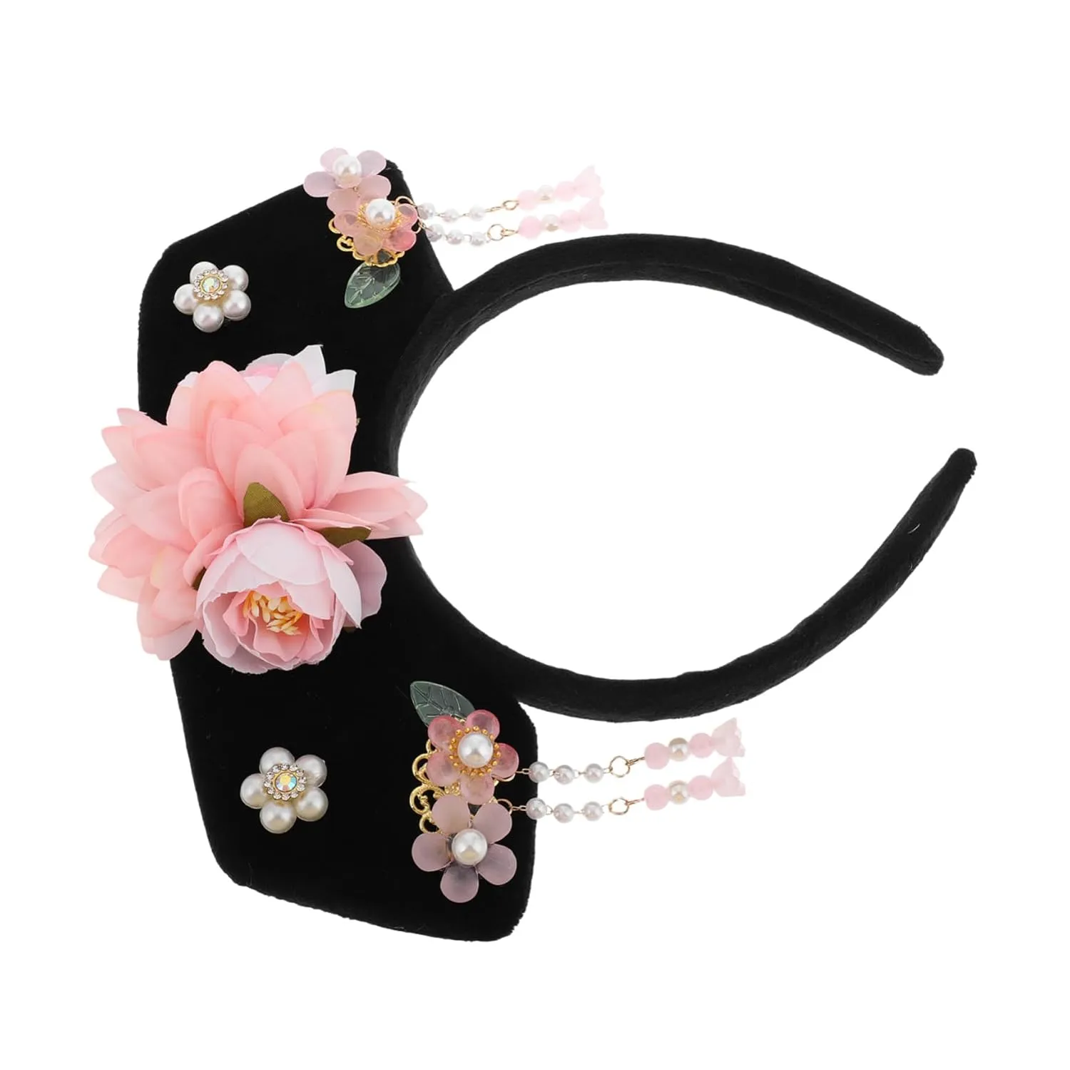 Girl's Hanfu Headband Qing Dynasty Hair Hoop Traditional Chinese Hairband for Parties