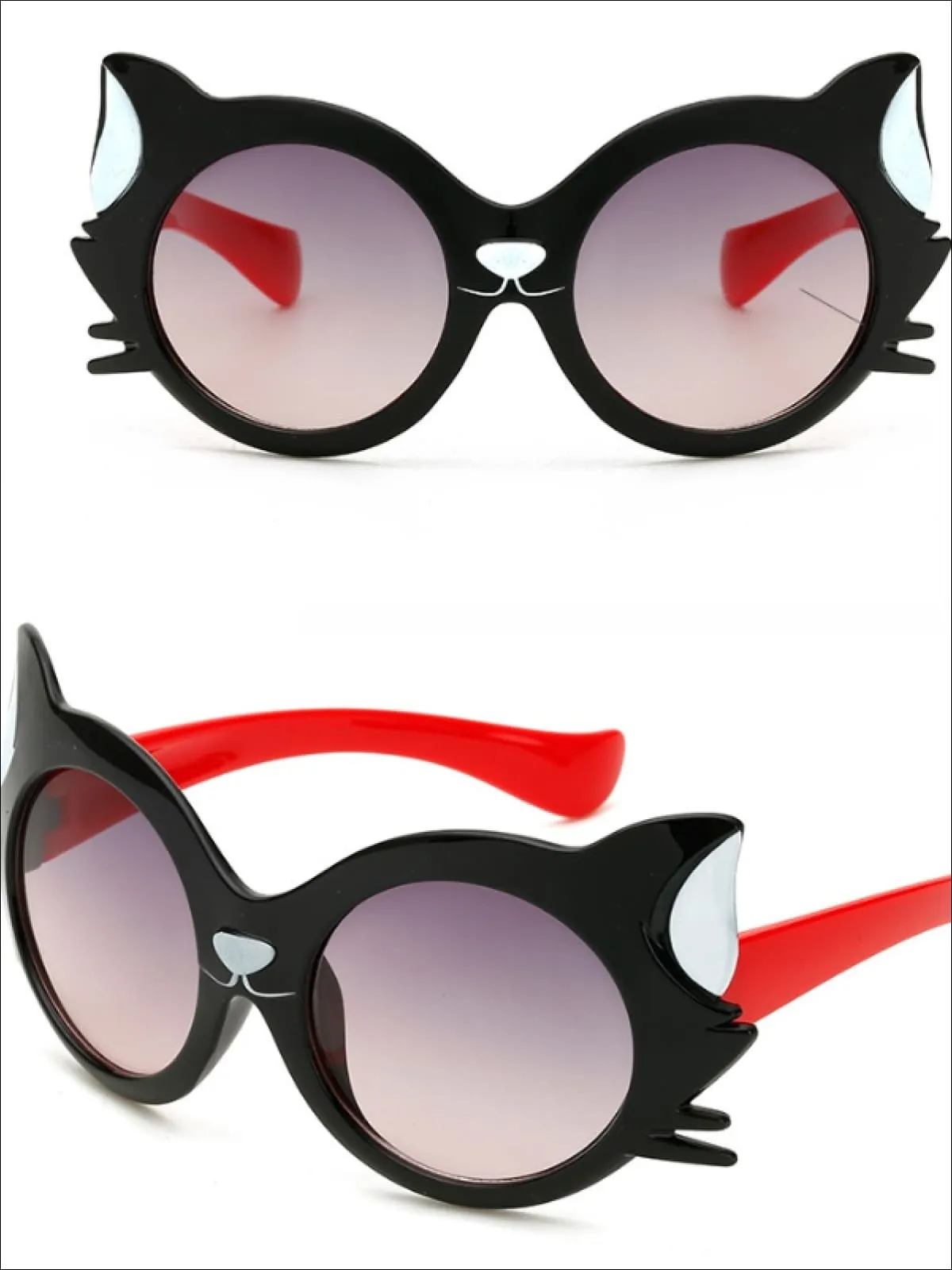Girls Polarized Cartoon Cat Eye Sunglasses