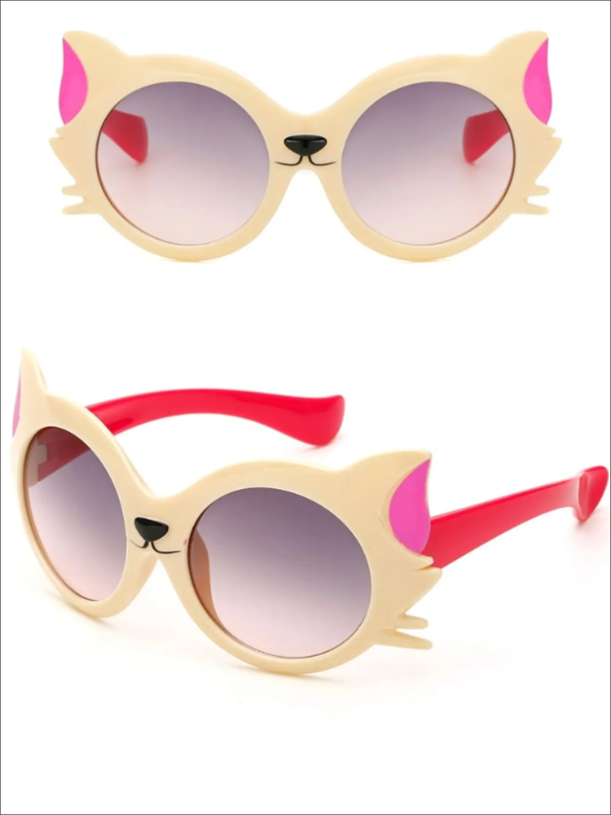 Girls Polarized Cartoon Cat Eye Sunglasses