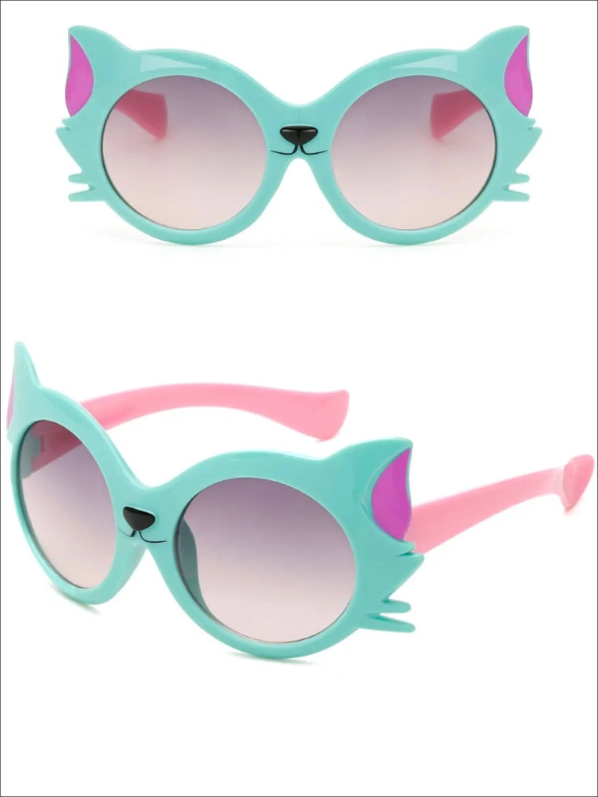 Girls Polarized Cartoon Cat Eye Sunglasses