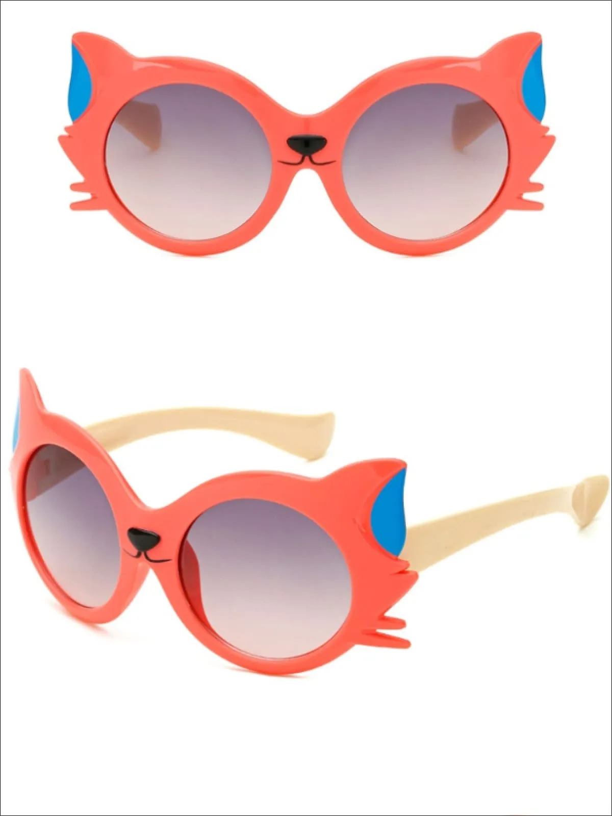 Girls Polarized Cartoon Cat Eye Sunglasses