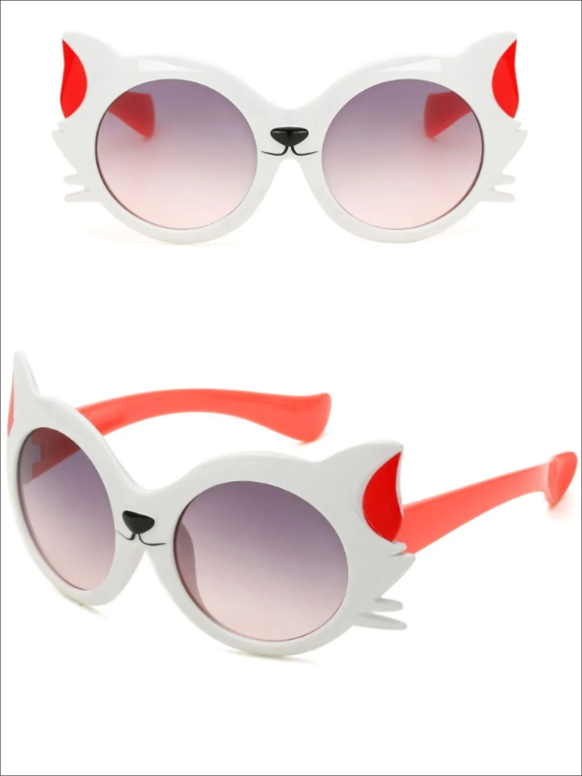 Girls Polarized Cartoon Cat Eye Sunglasses