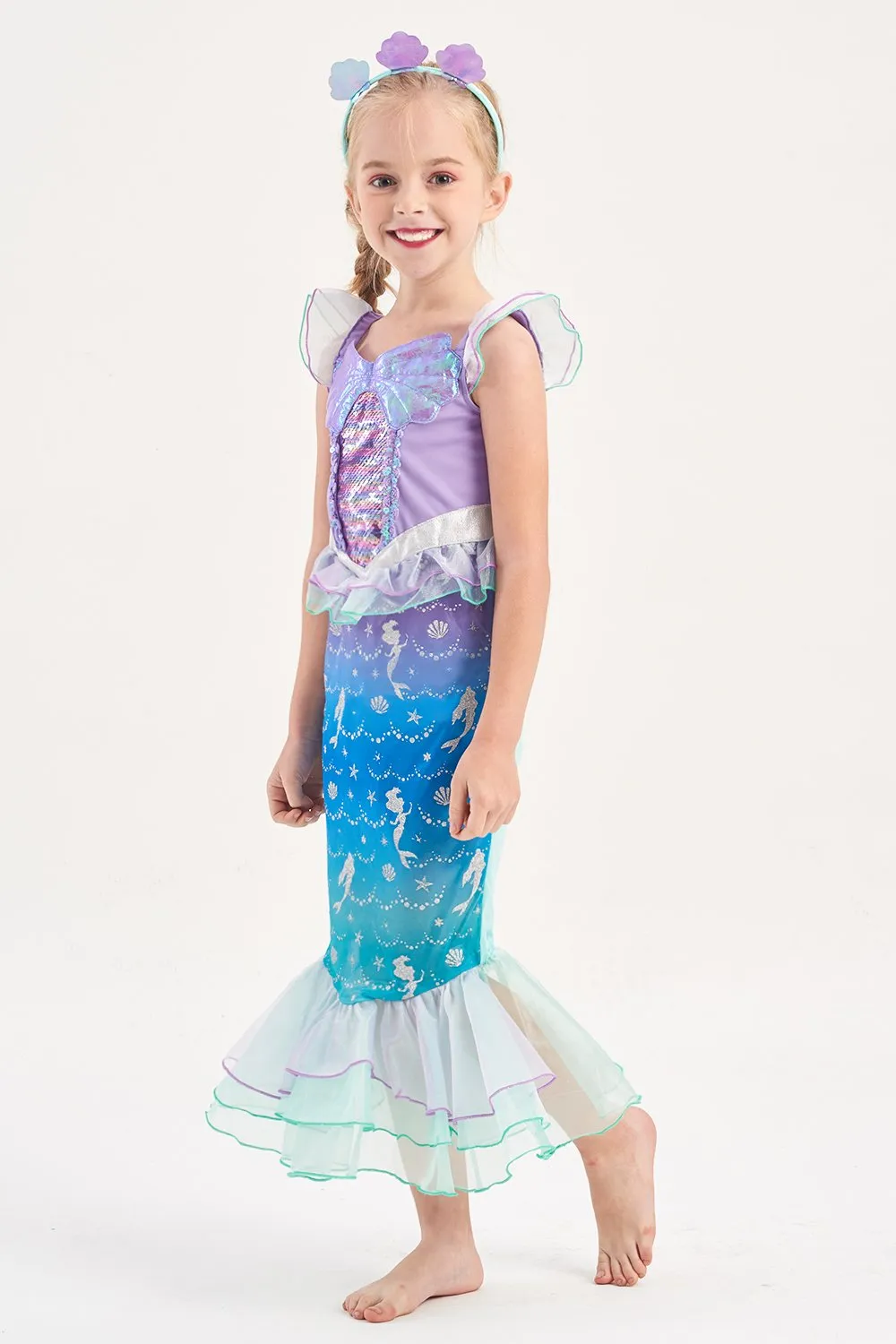 Girls Princess Dresses Mermaid Costume