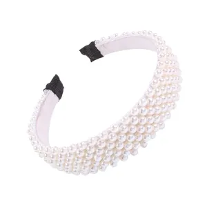 Glamorous Pearl Headpiece Pearl Hair Crown for Women Elegant Hair Jewelry
