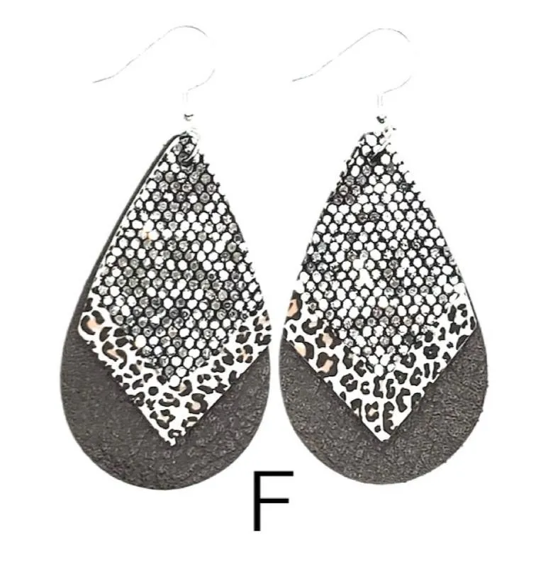 Glitzy Triple Earrings