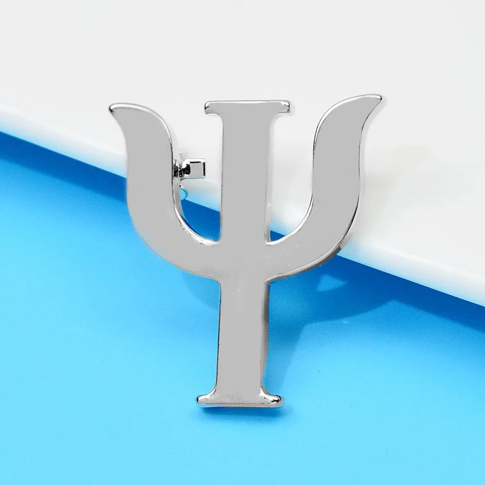 Gold And Silver Color Balance Brooch Logo Design Creative Psychology Pin