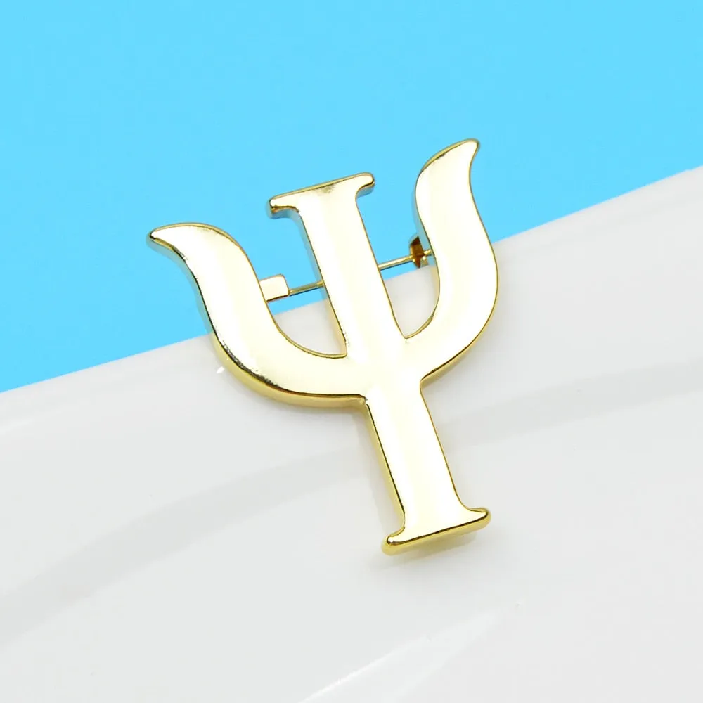 Gold And Silver Color Balance Brooch Logo Design Creative Psychology Pin