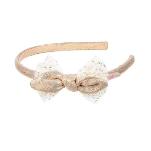 Gold Fabric Bow Headband