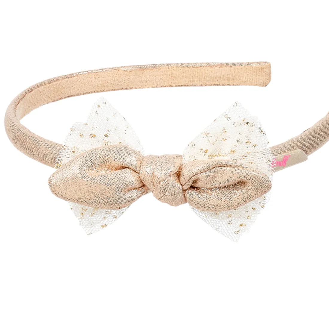 Gold Fabric Bow Headband