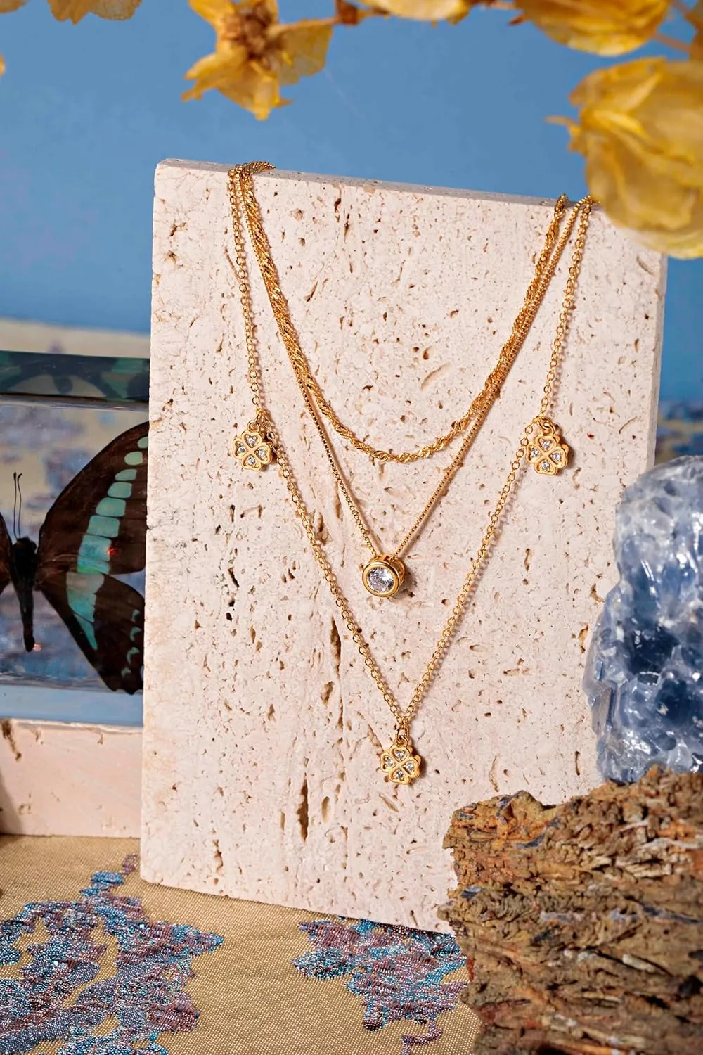 Gold Necklace for Women, Gold Plated Necklace