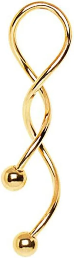 Gold Plated Spiral WildKlass Navel Rings