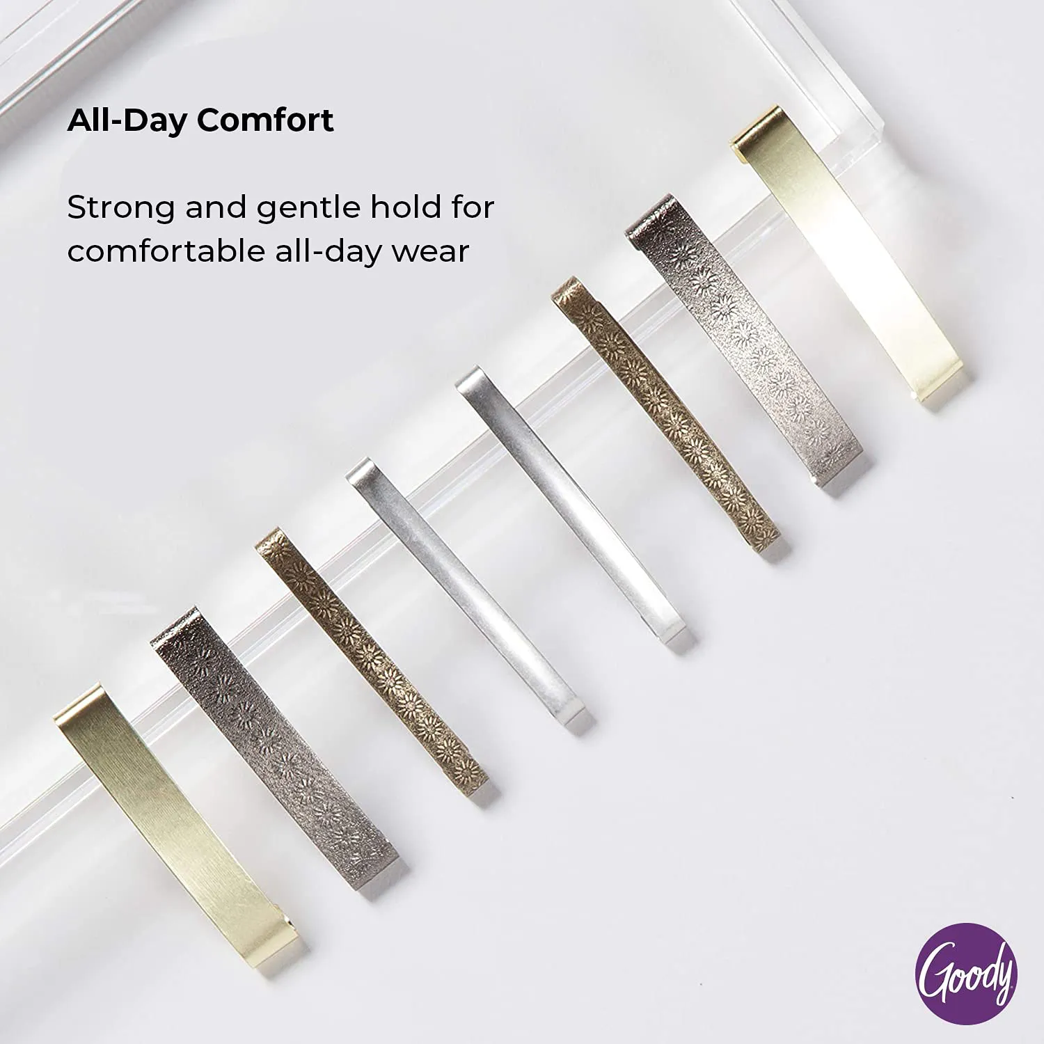 Goody Classics Metal Hair Barettes, 2 3/8 Inches, 8 Count (Pack of 2)