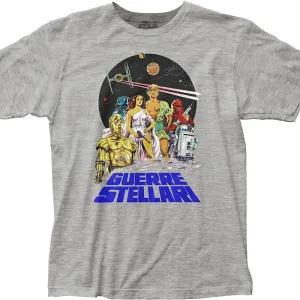 Gray Italian Poster Star Wars T-Shirt