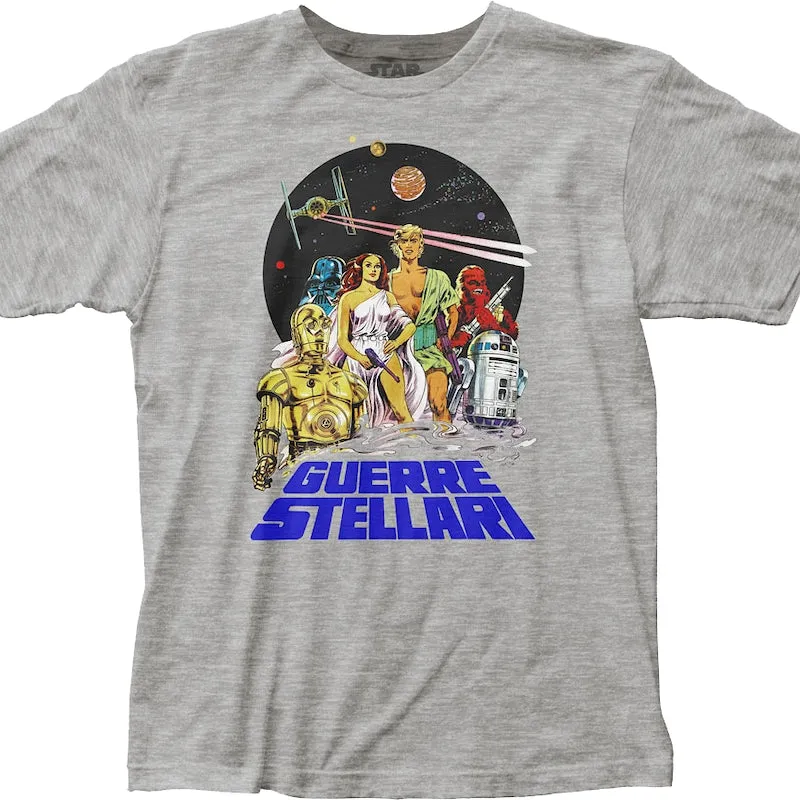 Gray Italian Poster Star Wars T-Shirt