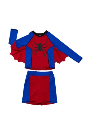 Great Pretenders Rashguard Superhero Swimsuit - Super Spider