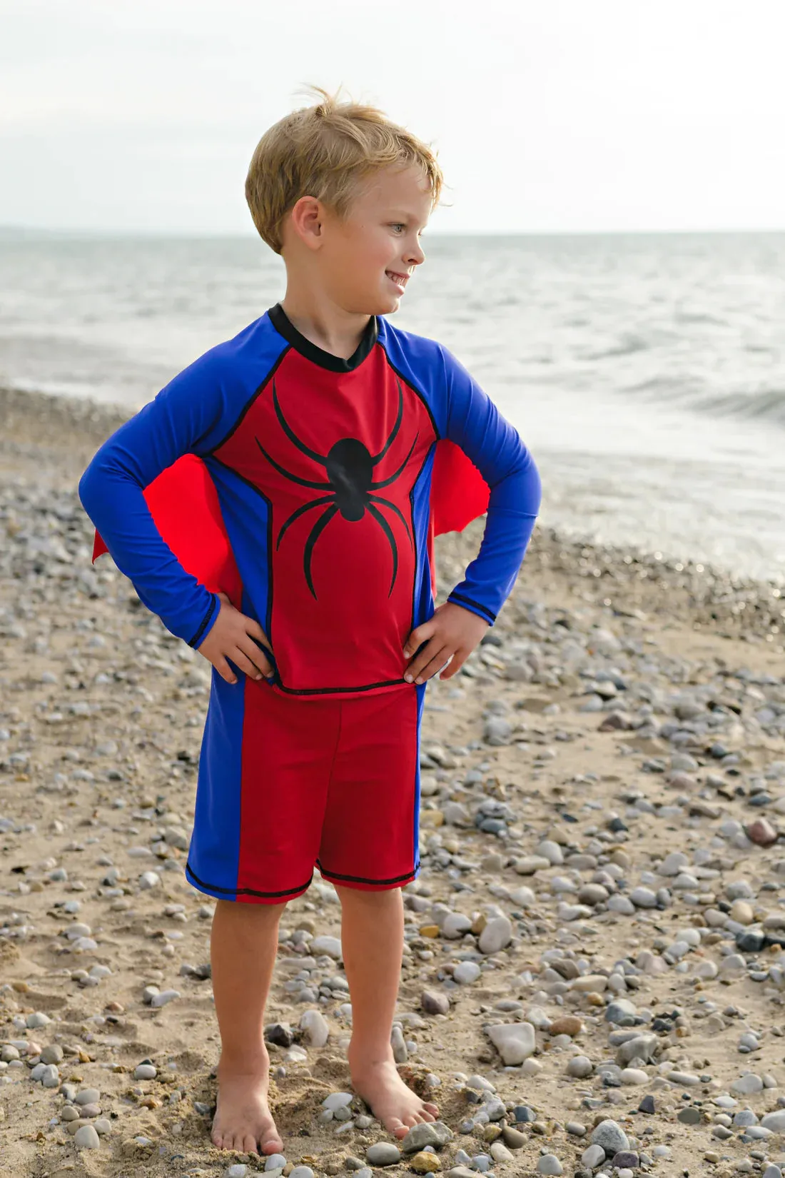 Great Pretenders Rashguard Superhero Swimsuit - Super Spider