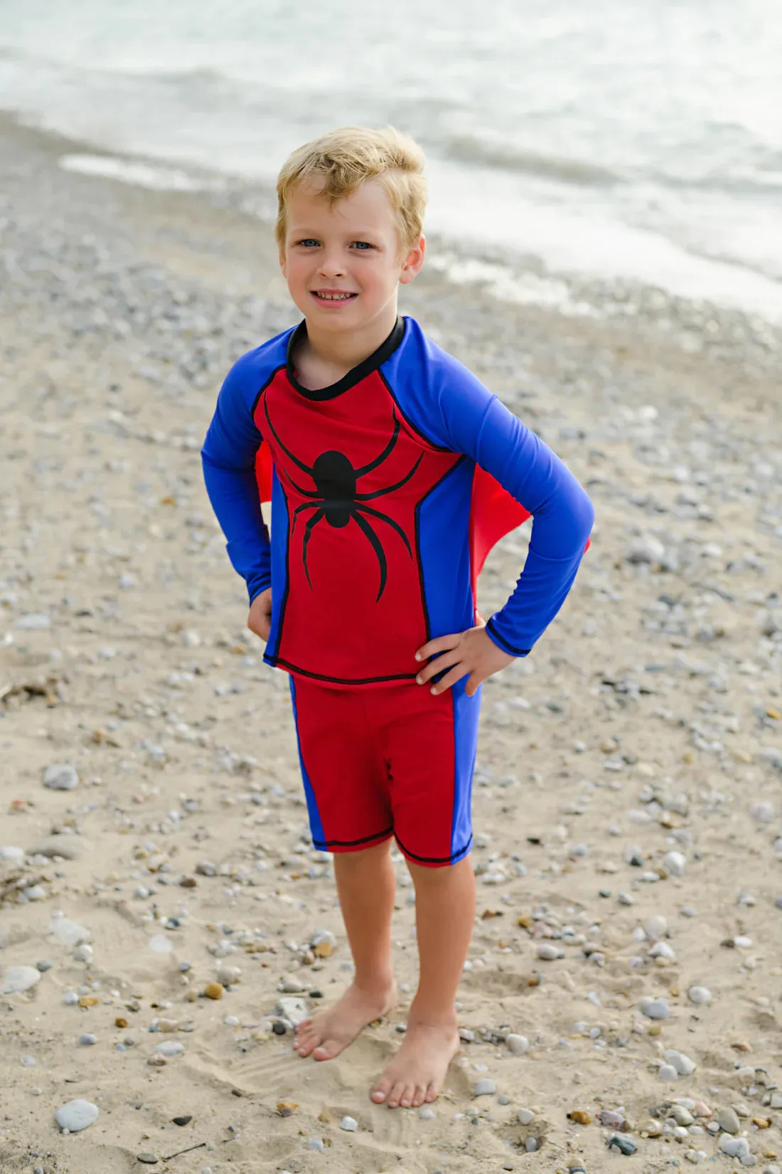 Great Pretenders Rashguard Superhero Swimsuit - Super Spider