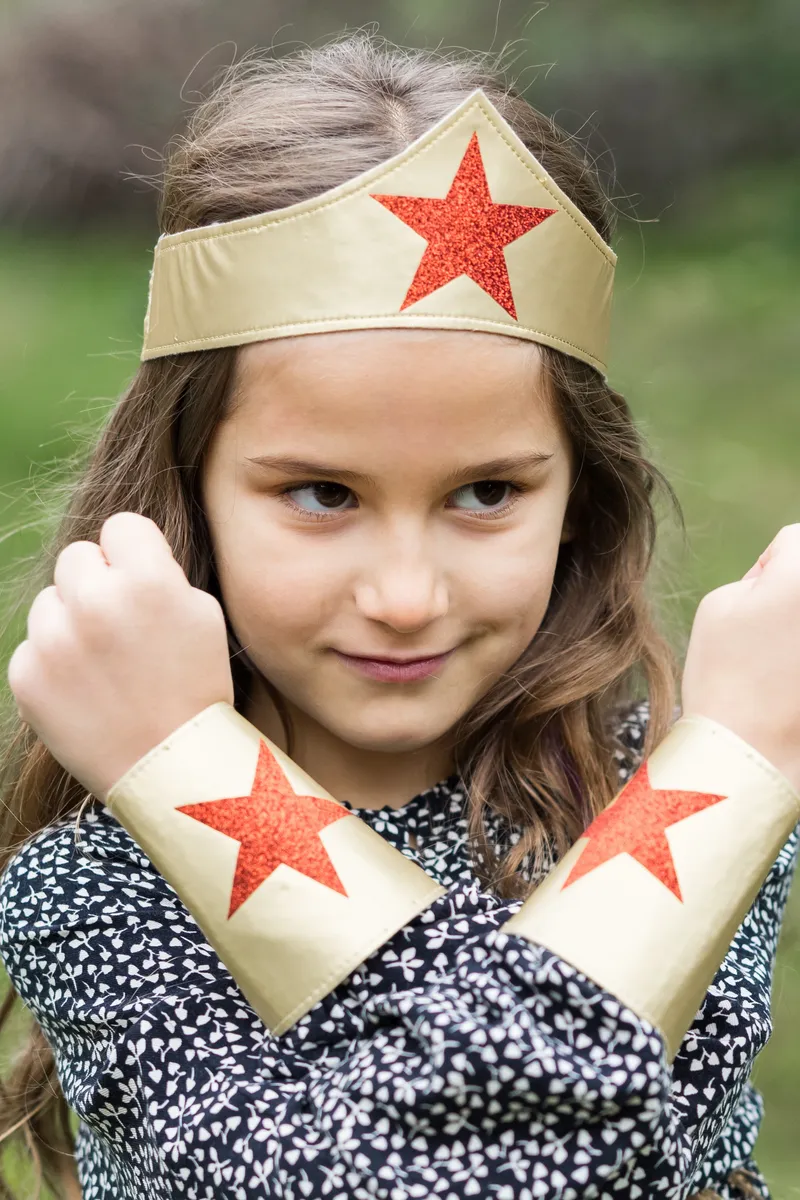 Great Pretenders Superhero Girl Headband & Arm Cuffs, 3pcs
