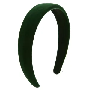 Green Velvet Padded Headbands for Women Fashion Non slip Comfortable Head Bands for Women (Green, one size)