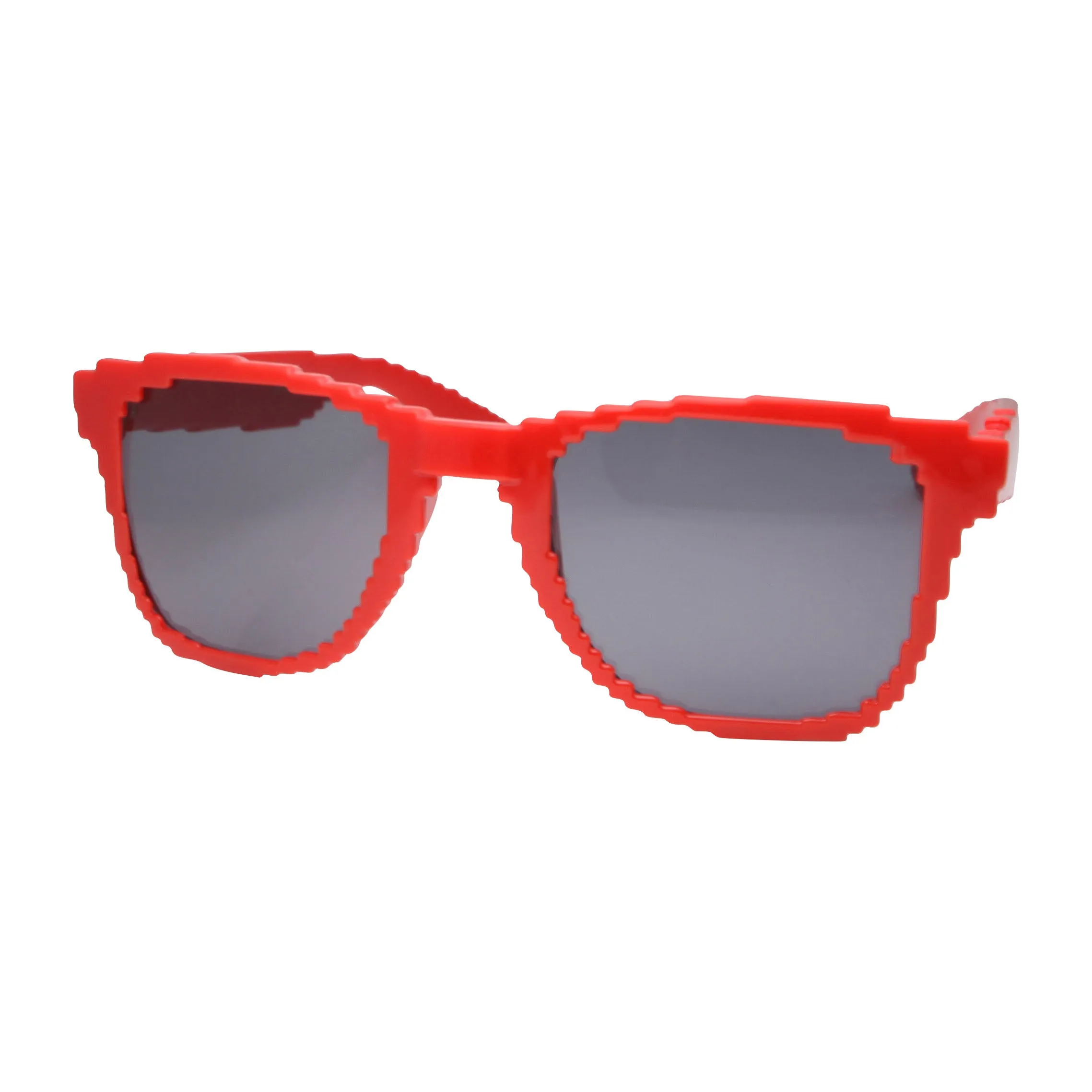 grinderPUNCH Clear Lens 8-Bit Mini Pixel Retro Novelty Gamer Geek Sunglasses