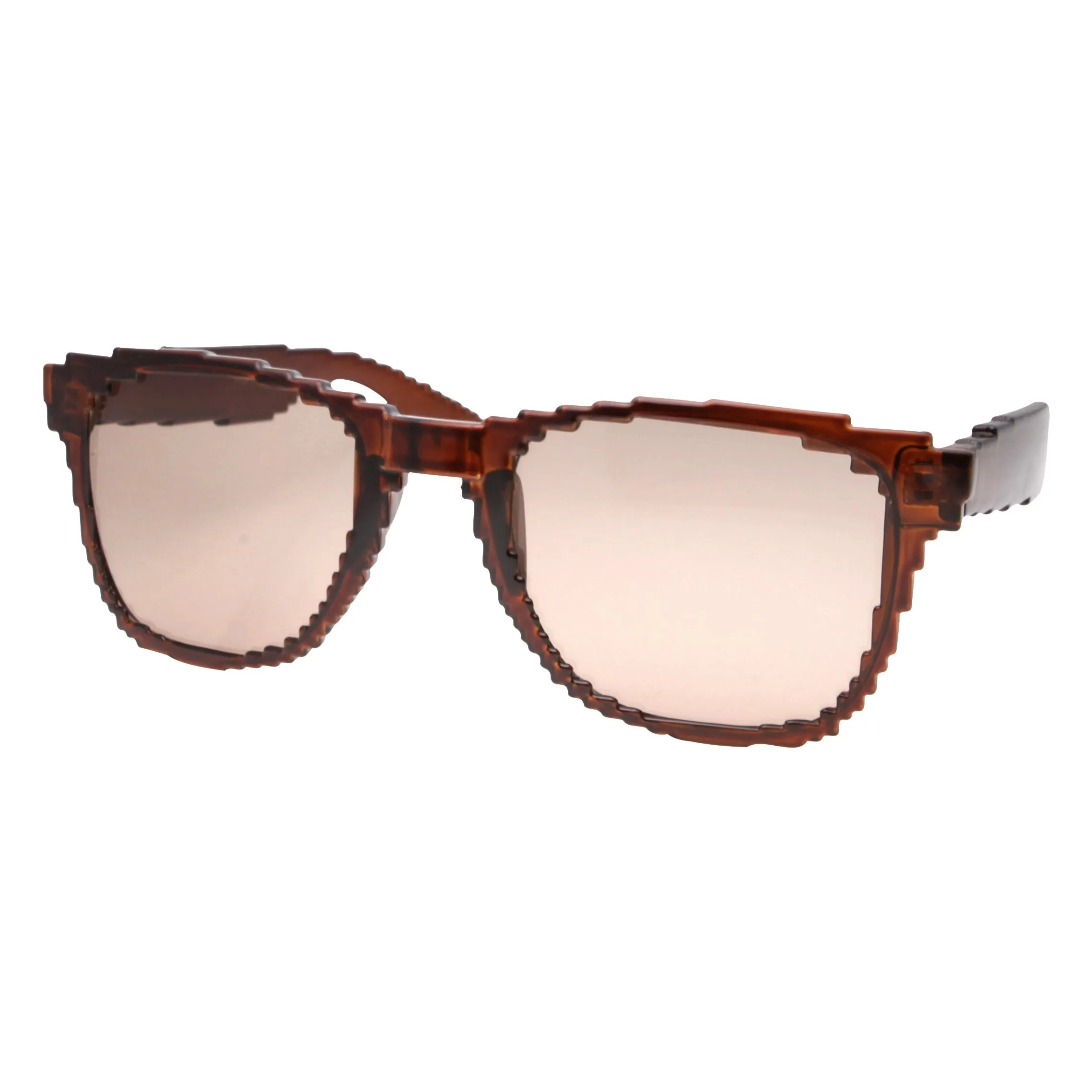 grinderPUNCH Clear Lens 8-Bit Mini Pixel Retro Novelty Gamer Geek Sunglasses