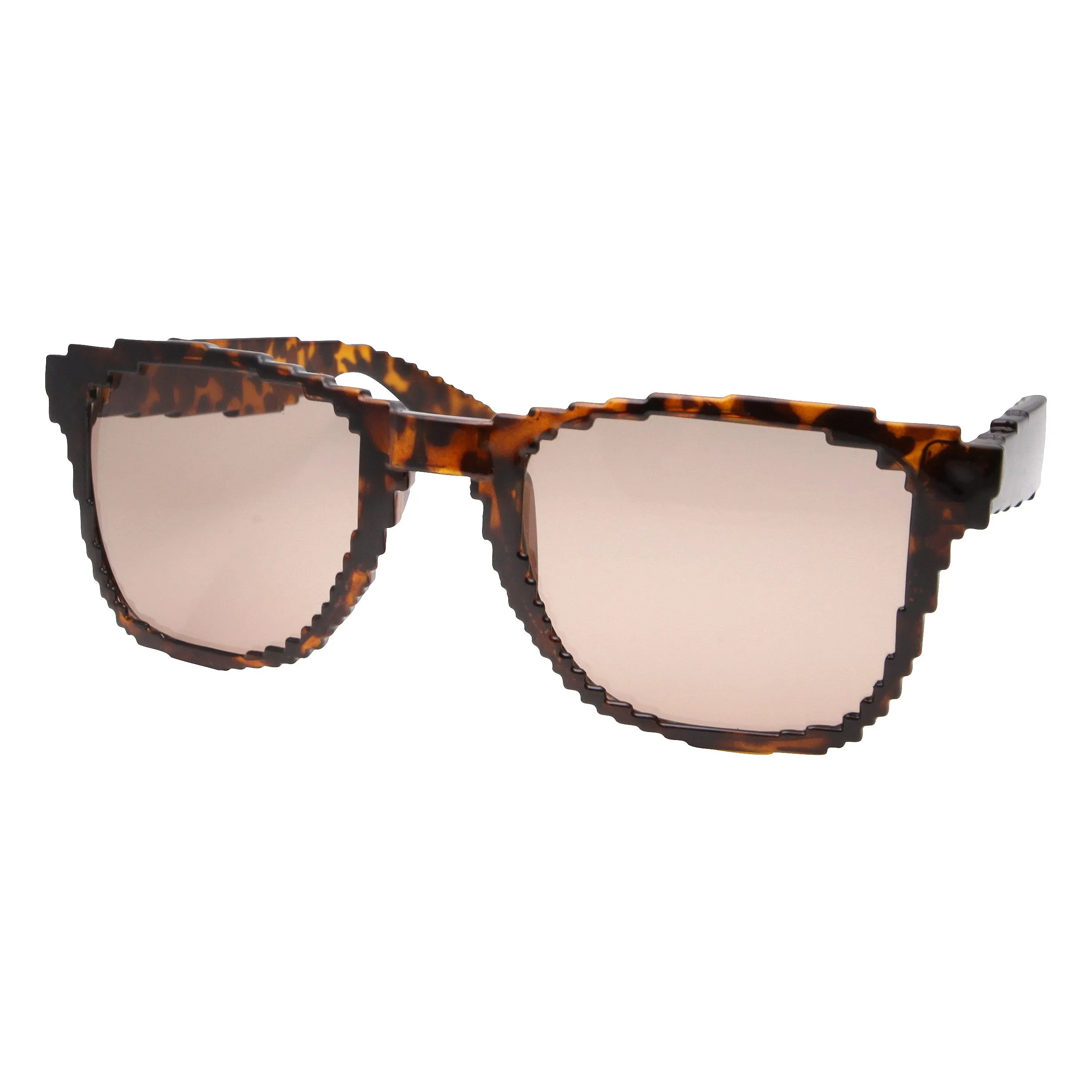 grinderPUNCH Clear Lens 8-Bit Mini Pixel Retro Novelty Gamer Geek Sunglasses