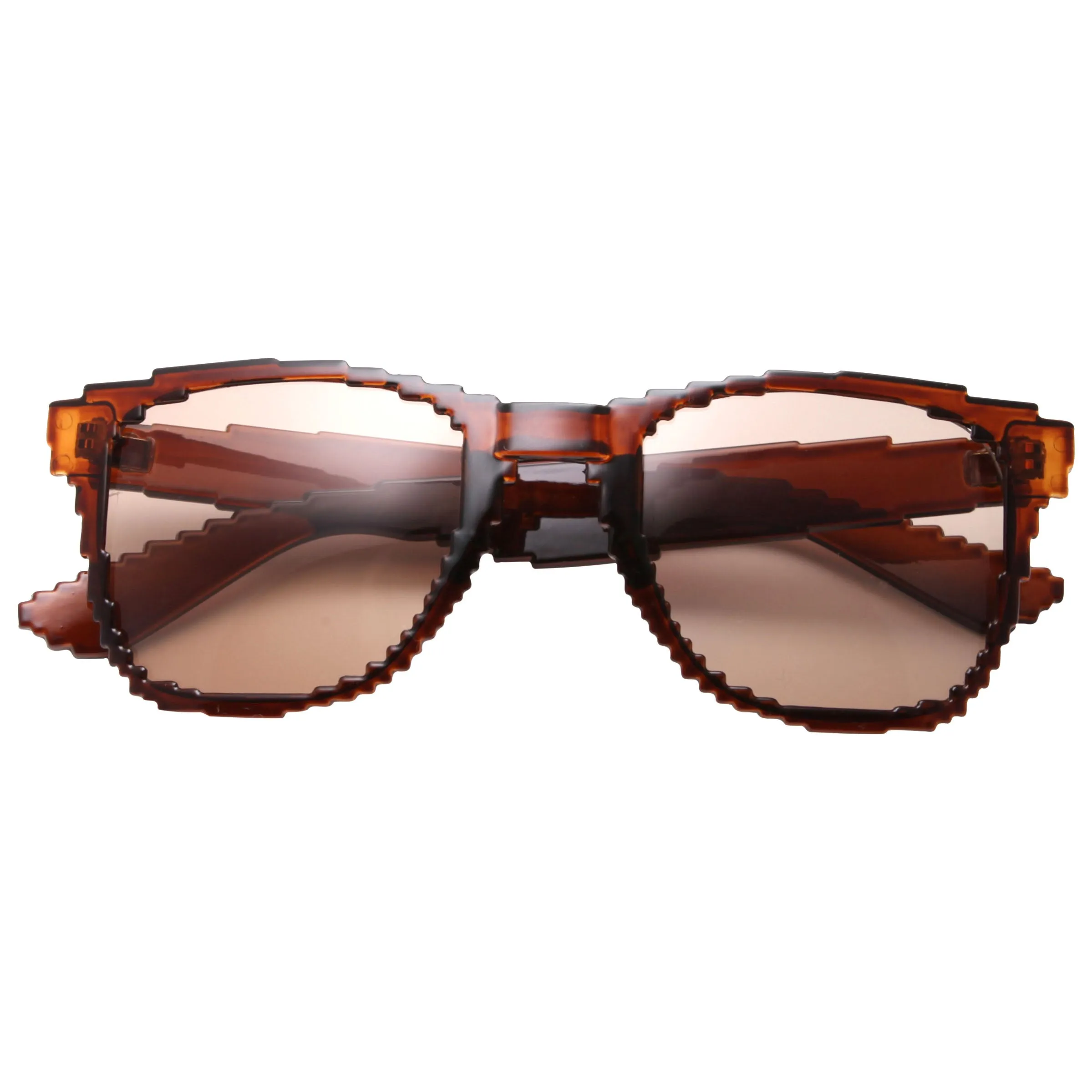 grinderPUNCH Clear Lens 8-Bit Mini Pixel Retro Novelty Gamer Geek Sunglasses