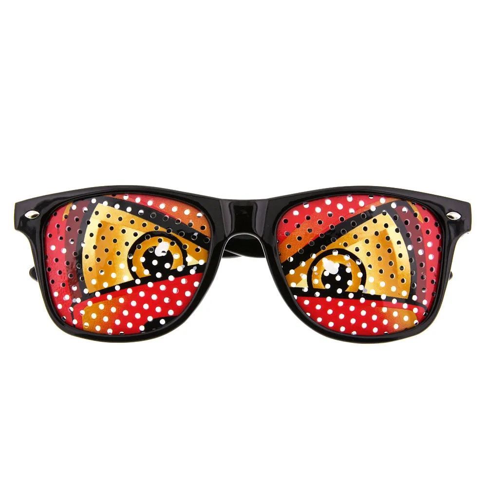 grinderPUNCH Fun Party Cartoon Pin Hole Sunglasses